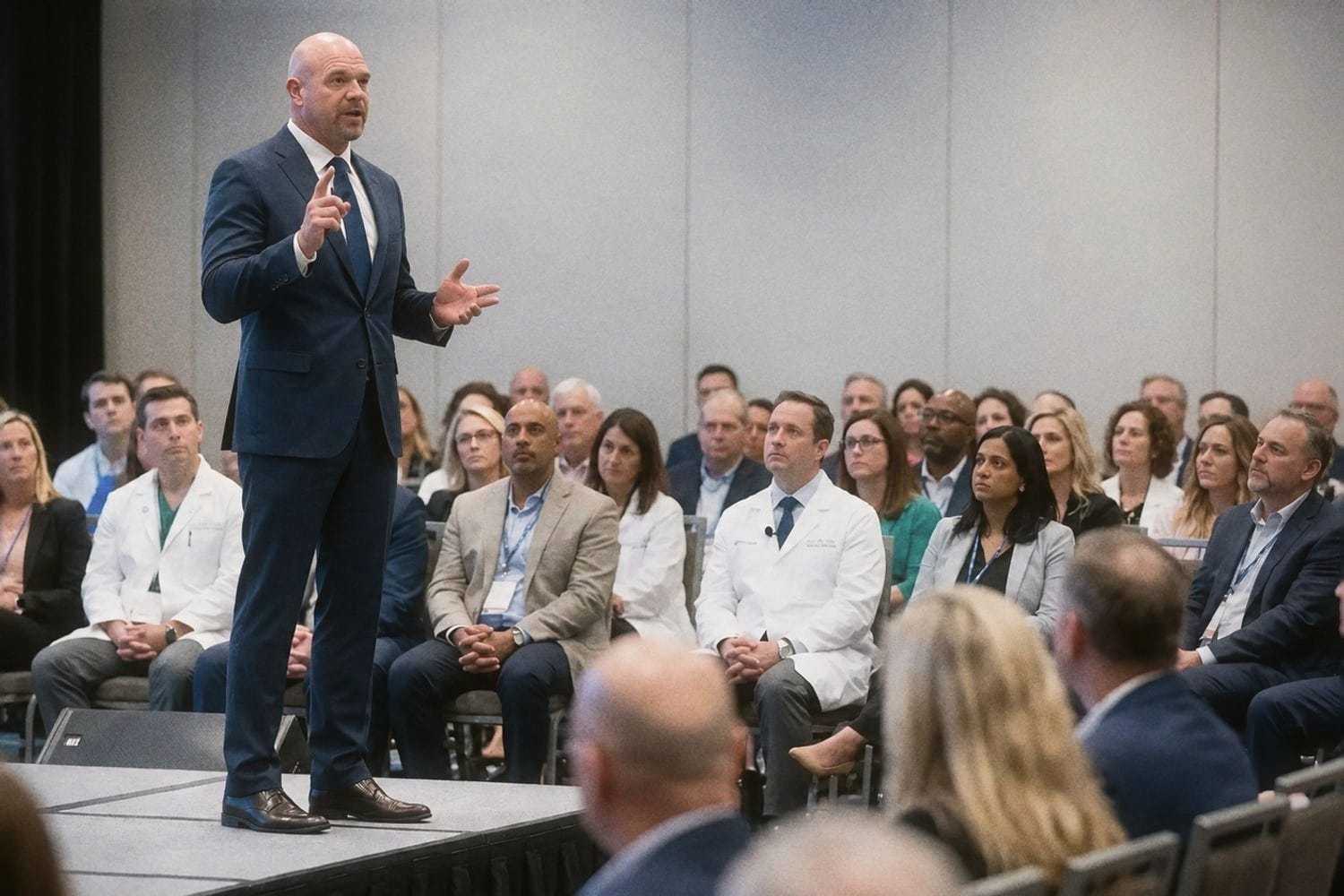 Dean Eric Smith on stage — The Capacity Crisis