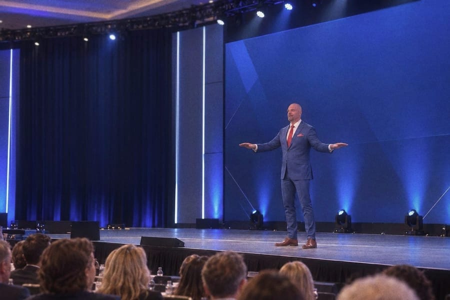 Dean Eric Smith on stage — The Unburdened Leader